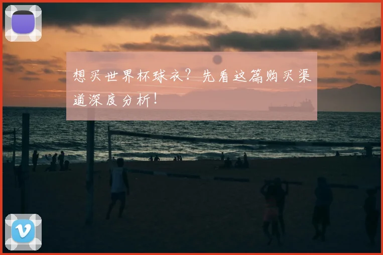 想买世界杯球衣？先看这篇购买渠道深度分析！