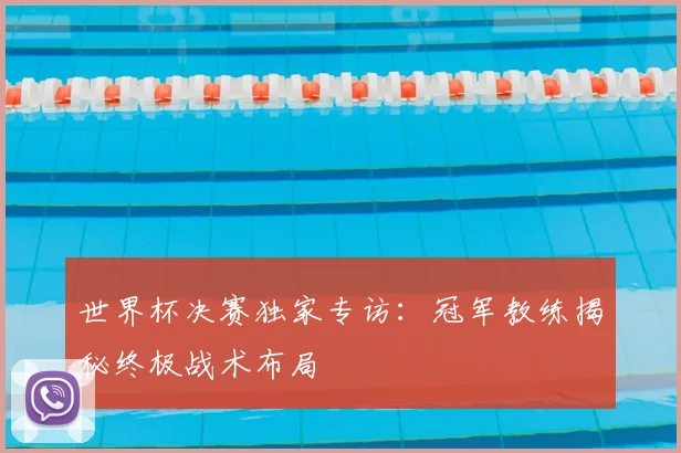 世界杯决赛独家专访:冠军教练揭秘终极战术布局